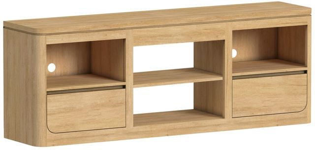 Elements International Rosalie Natural 71" TV Console without Fireplace Insert-0