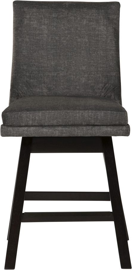 Signature Design by Ashley® Tallenger Dark Gray Upholstered Swivel Bar Stool -1
