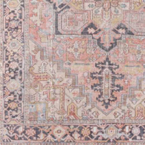 Surya Embrace Black/Orange 4'x6' Area Rug-2