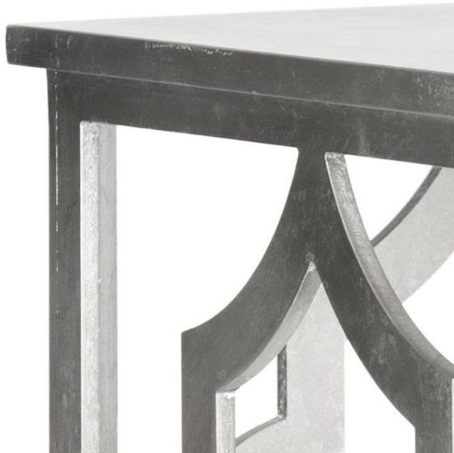 Safavieh Milo Silver Leaf Trellis End Table-3