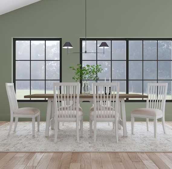 Flexsteel® Melody 2-Piece White Upholstered Dining Side Chair Set-1