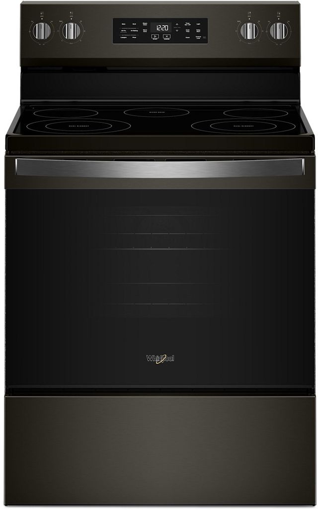 Whirlpool® 30" Black Stainless Steel Freestanding Electric Range with Air Cooking Technology-0