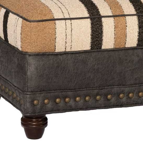 Marshfield Furniture Cornell Black/Brown Ottoman-1