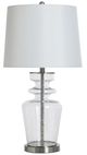 StyleCraft Clear/Brush Steel Glass Table Lamp-0