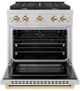 ZLINE Autograph Edition 30" Satin Stainless Steel Pro Style Gas Range with 4 Burner Cooktop-1