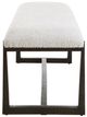 Uttermost® Midas Bronze/White Long Bench-5