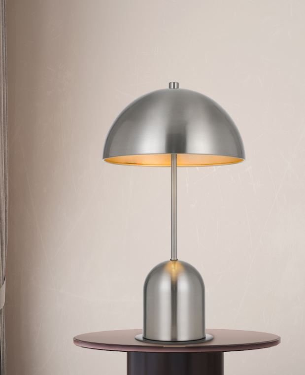 Cal® Lighting & Accessories Peppa Brushed Steel Accent Lamp-2