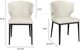 Moe's Home Collection Delaney 2-Piece Beige Dining Side Chair Set-4