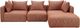 TOV Furniture Hangover 4-Piece Red Modular Sectional-3