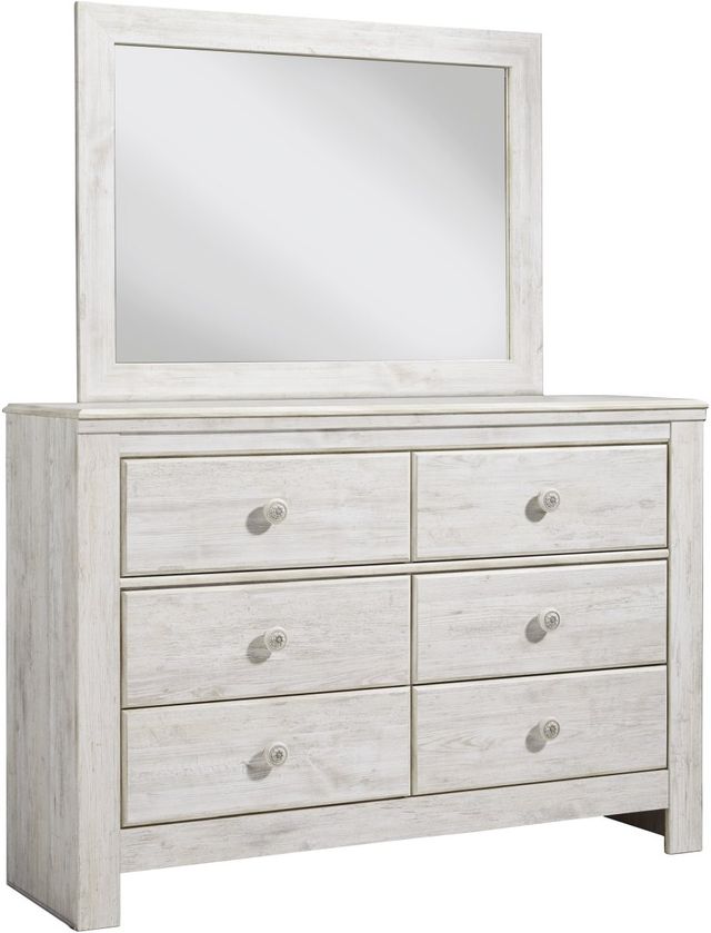 Signature Design by Ashley® Paxberry 3-Piece Whitewash Full Panel Headboard Set-3