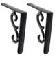 A & B Home 2-Pieces Black Iron Wall Shelf Brackets-1