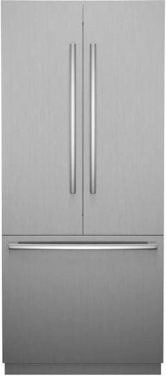Bosch Benchmark® Series 36" 20.1 Cu. Ft. Stainless Steel Built-In Counter Depth French Door Refrigerator with Softclose® Flat Hinge