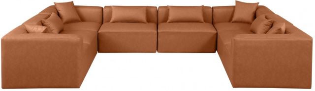Meridian Furniture Cube 8-Piece Cognac Modular Sectional-1