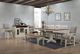 ECI Furniture Choices Distressed Acacia Trestle Table with Antique White Base-0