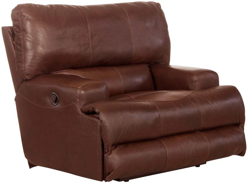 Catnapper® Wembley Walnut Leather Lay Flat Recliner
