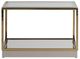 Michael Amini® Savannah Breeze 2-Piece Glass Top Short Cocktail Table with Bright Gold Base Set-2