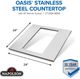 Napoleon OASIS® 24" x 24" Stainless Steel Countertop with 10" Burner Cutout-5
