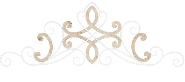 Deco Marche White Scroll Wall Decor-0