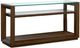 Magnussen Home® Sebastian Cinnamon Rectangular Sofa Table with Glass Top-1