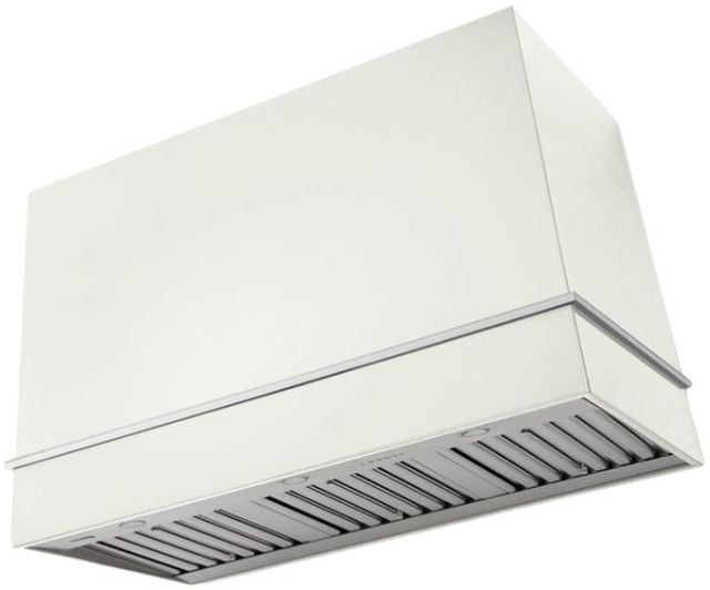 AGA Loge 48" White Wall Mounted Range Hood  with Polished Chrome Trim-0