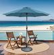 Furniture of America® Soli Blue Fabric/Steel Outdoor Umbrella with Base-1