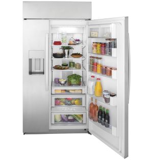 GE Profile 42 in. 24.5 Cu. Ft. Stainless Steel Built In Side-by-Side Refrigerator
