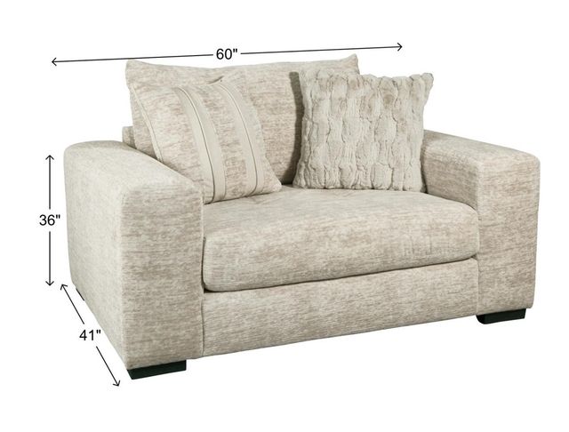 Albany Industries 2-Piece Galactic Parchment Sofa and Chair and Half Set-2