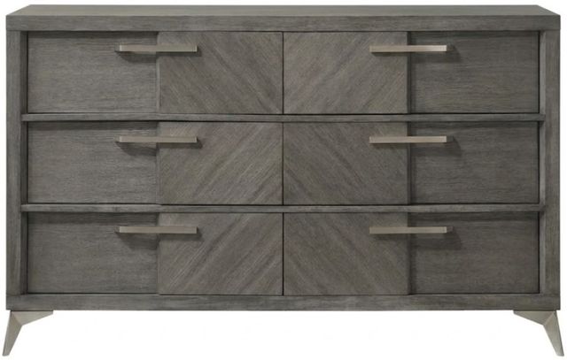 Bernards Aries Gray 6-Drawer Dresser-2