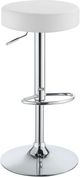 Coaster® Ramses Chrome/White Adjustable Bar Stool-3