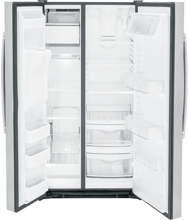 GE® 36 in. 25.3 Cu. Ft. Fingerprint Resistant Stainless Steel Side-by-Side Refrigerator-3