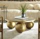Uttermost® Triplet Antique Brass Coffee Table-1