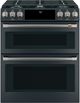 Café™ Brushed Black Front Control Gas Knobs and Handle Kit-1