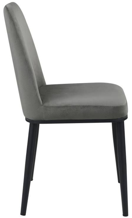 Homelegance® Salerno Gray/Black Dining Side Chair-2