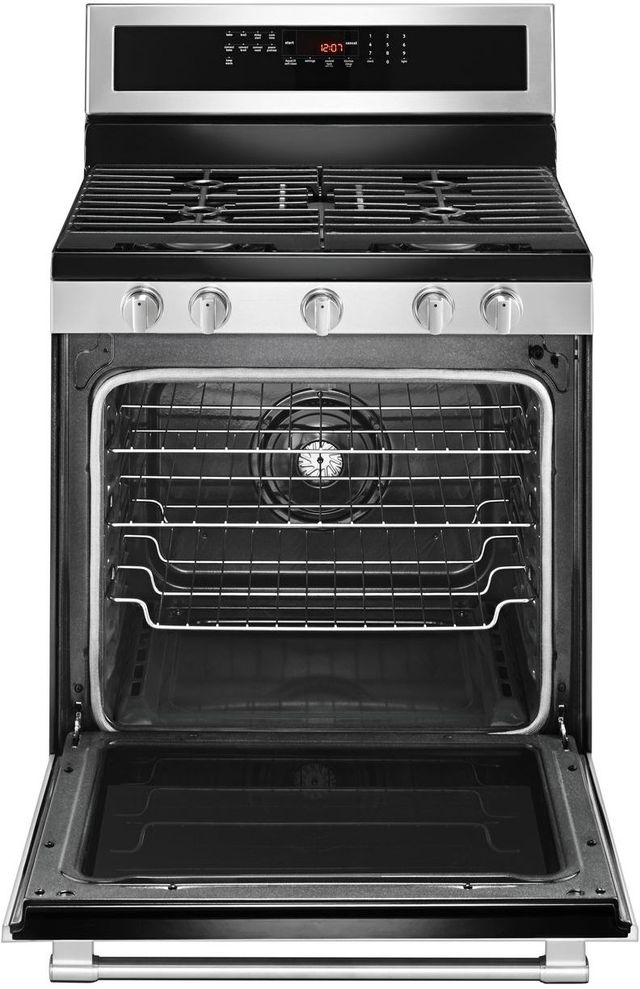 Maytag® 30" Fingerprint Resistant Stainless-Steel Freestanding Gas Range-1
