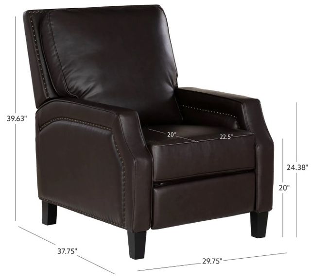 Powell® Portico Chocolate Manual Recliner-4