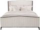 Michael Amini® Paris Chic Ivory Queen Channel Tufted Panel Bed-5
