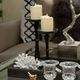 A & B Home Matte Black 11" Fabius Candle Holder-1