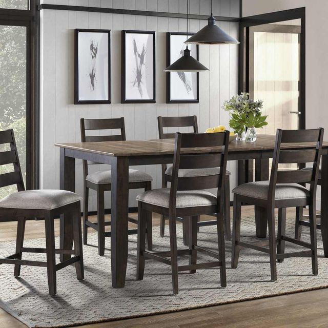 Intercon Beacon Charcoal/Walnut Ladder Counter Stool-1