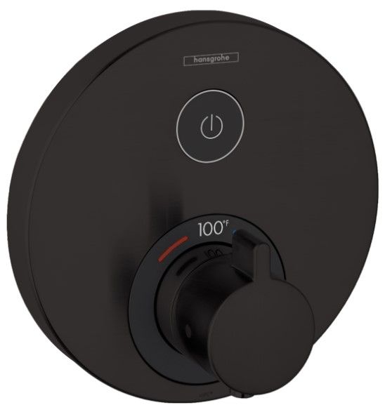 Hansgrohe ShowerSelect S Matte Black Thermostatic Trim with One Function-0