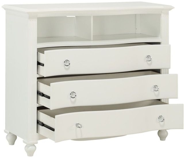 Mazin Furniture Meghan White Youth Media Chest-2