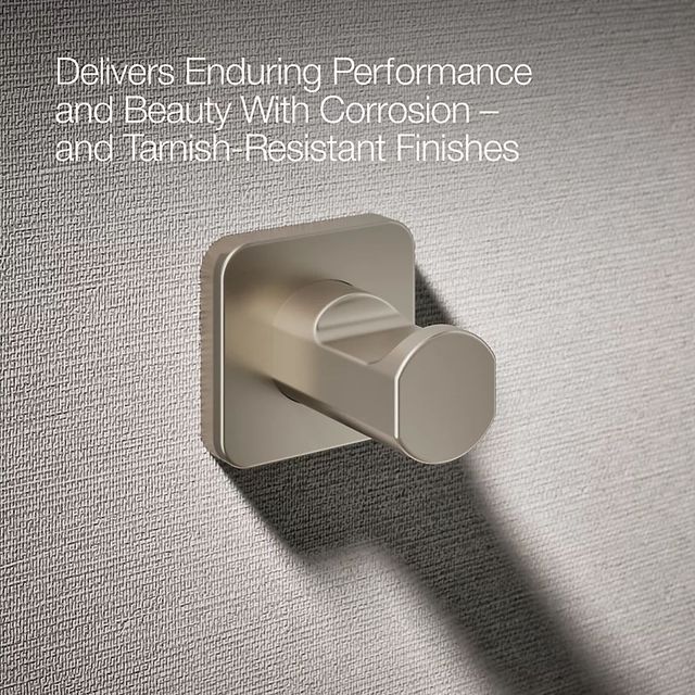 KOHLER® Parallel® Vibrant Brushed Nickel Robe Hook-4