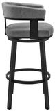 Armen Living Cohen Black/Gray 30" Swivel Bar Stool-1