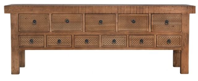 Classic Home Lahey Mission Brown Console Table-2
