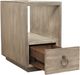 Riverside Furniture Sophie Glass Top Rectangular Chairside Table with Natural Base-4