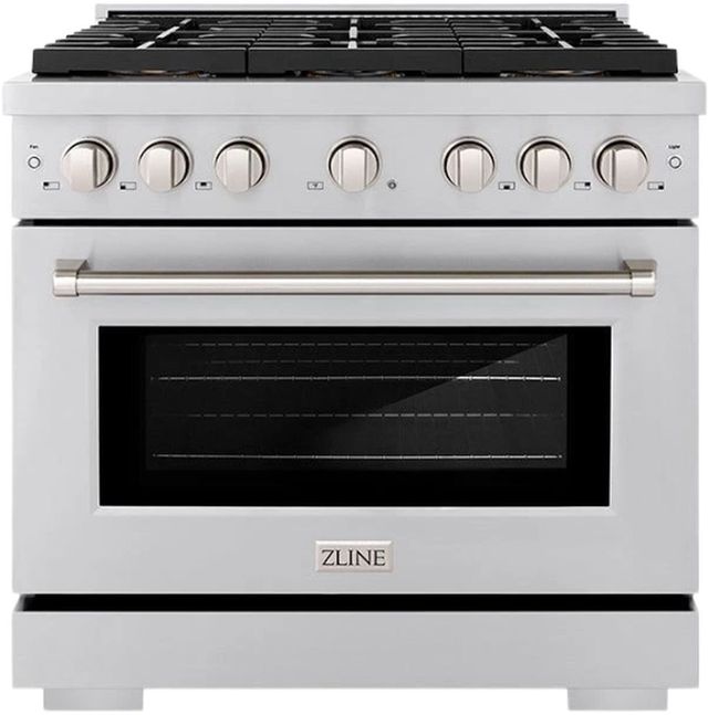 ZLINE Paramount Series 36" Stainless Steel Pro Style Gas Range with 6 Burner DuoPro™ Cooktop and Convection Gas Oven-0