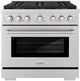 ZLINE Paramount Series 36" Stainless Steel Pro Style Gas Range with 6 Burner DuoPro™ Cooktop and Convection Gas Oven-0