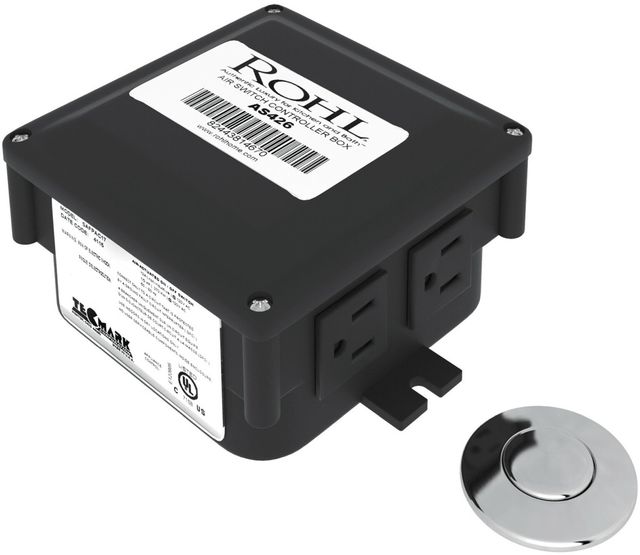 Rohl® Polished Chrome Air Switch Button with Control Box-0
