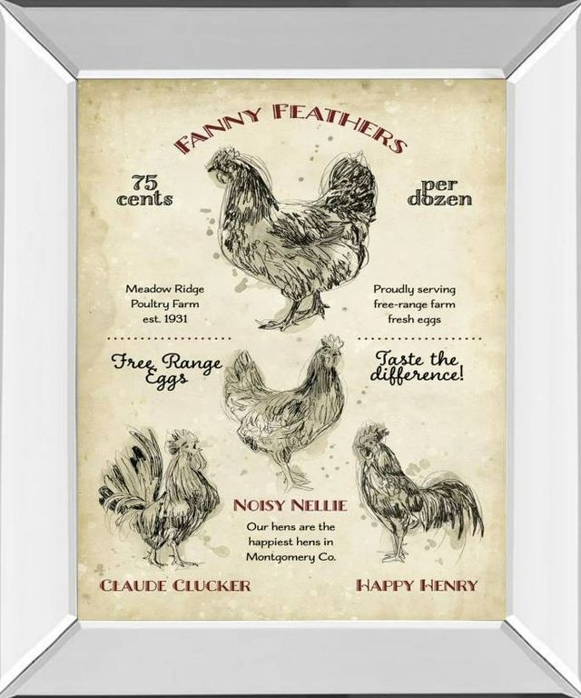 Classy Art Hen House II by Studio W Mirrored Frame Wall Art-0