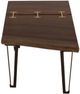 International Furniture Direct Walnut Reddish Brown End Table with Black Base-4