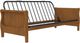 dhp furniture® Black Walnut Wood Futon with Arms-1